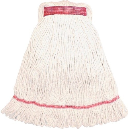 Genuine Joe Genuine Joe Wet Mop, Narrow Band, Blend, Looped, Medium, White GJOMWH1B